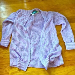LLBean lavender cardigan size XS